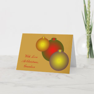 Baubles Design Grandson Christmas Card
