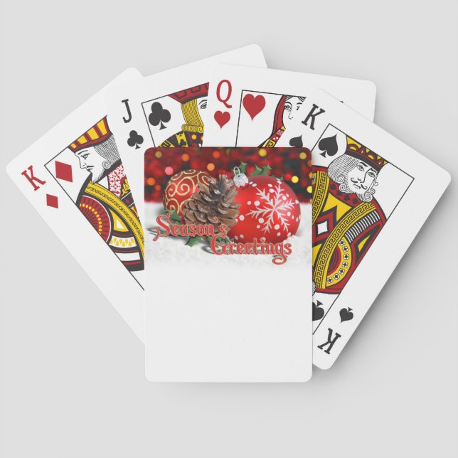 Baubles & Pine Cones Playing Cards (Back)