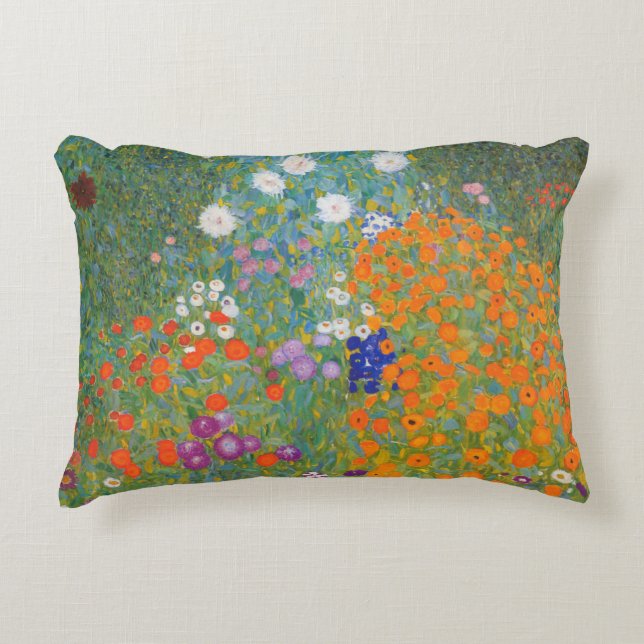 Bauerngarten - Gustav Klimt Accent Pillow (Front)