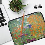 Bauerngarten Landscape Gustav Klimt Laptop Sleeve<br><div class="desc">A laptop sleeve with the fine art oil painting by Gustav Klimt (1862-1918), Bauerngarten or Flower Garden (c. 1906). A colourful depiction of petunias, asters, and other flowers in the garden from the Art Nouveau period.</div>