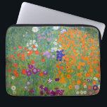 Bauerngarten Landscape Gustav Klimt Laptop Sleeve<br><div class="desc">A laptop sleeve with the fine art oil painting by Gustav Klimt (1862-1918),  Bauerngarten or Flower Garden (c. 1906). A colourful depiction of petunias,  asters,  and other flowers in the garden from the Art Nouveau period.</div>