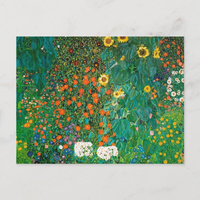 Bauerngarten mit Sonnenblumen by Gustav Klimt 1906 Postcard (Front)