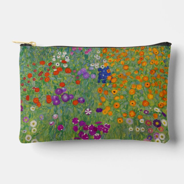 Bauerngarten, Oil Painting, Gustav Klimt Accessory Pouch (Front)