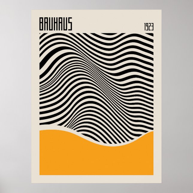 Bauhaus 1923 |  Retro Design | Yellow Poster (Front)