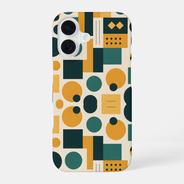 Bauhaus Abstract pattern iPhone 16 Case (Back)