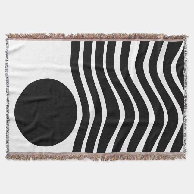 Bauhaus Abstract Throw Blanket (Front)