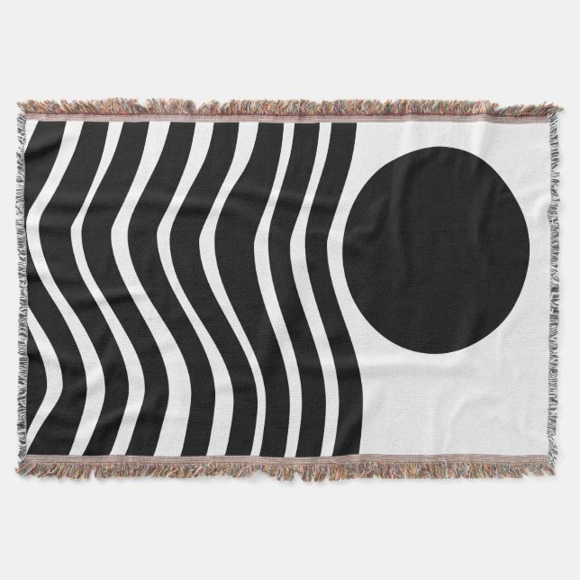 Bauhaus Abstract Throw Blanket (Front)