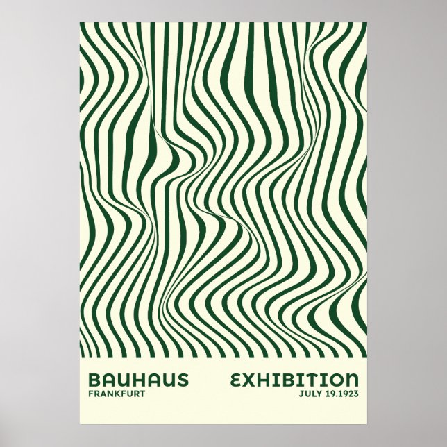 Bauhaus Abstract Wave Wall Art, for home decor (Front)