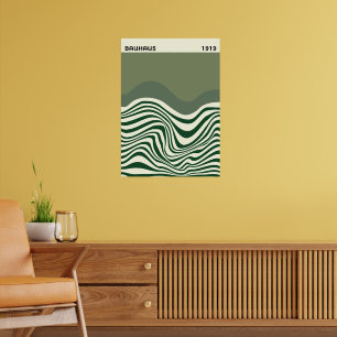 Bauhaus Abstract Wave Wall Art, home decor, Poster