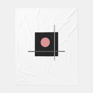 Bauhaus Art Grey Geometric Composition Fleece Blanket