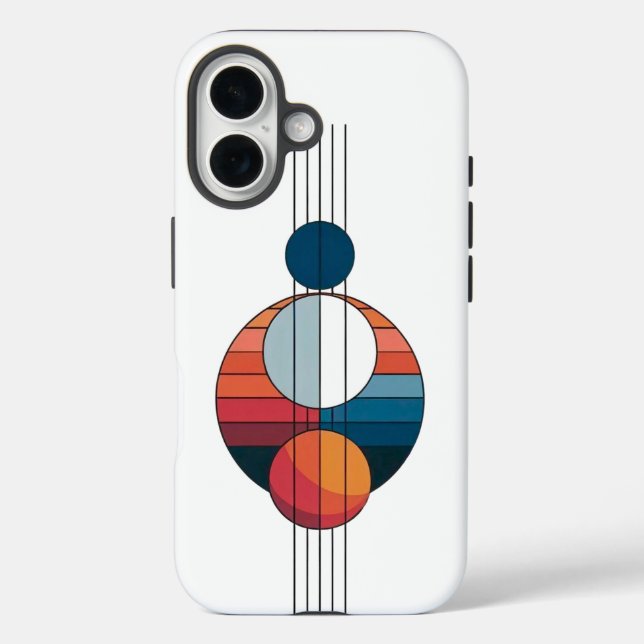 Bauhaus Art in five lines and spheres Case-Mate iPhone Case (Back)