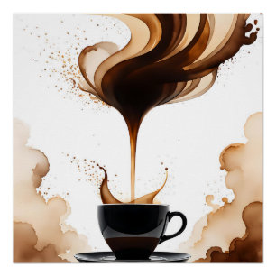 Bauhaus art morning coffee (brown) poster