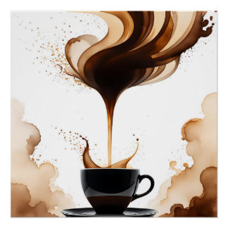 Bauhaus art morning coffee (brown) poster