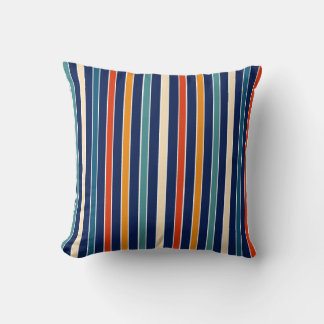 Bauhaus Ausstellung Retro Stripes Throw Pillow