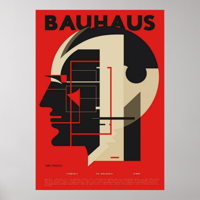 bauhaus, bauhaus design, modern design, geometric  poster (Front)