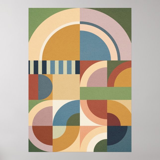 bauhaus, bauhaus design, modern design, geometric  poster (Front)