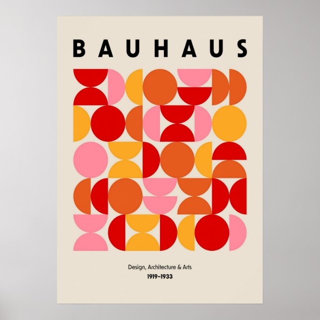 bauhaus, bauhaus design, modern design, geometric  poster (Front)