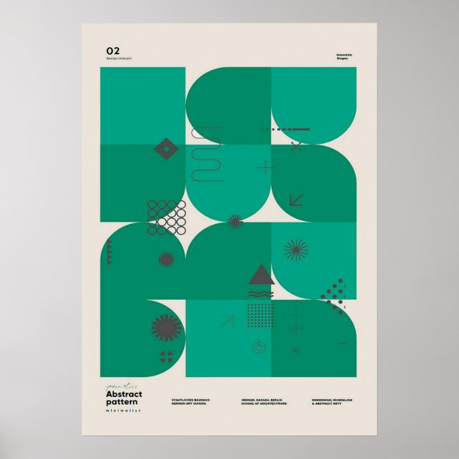 bauhaus, bauhaus design, modern design, geometric  poster (Front)