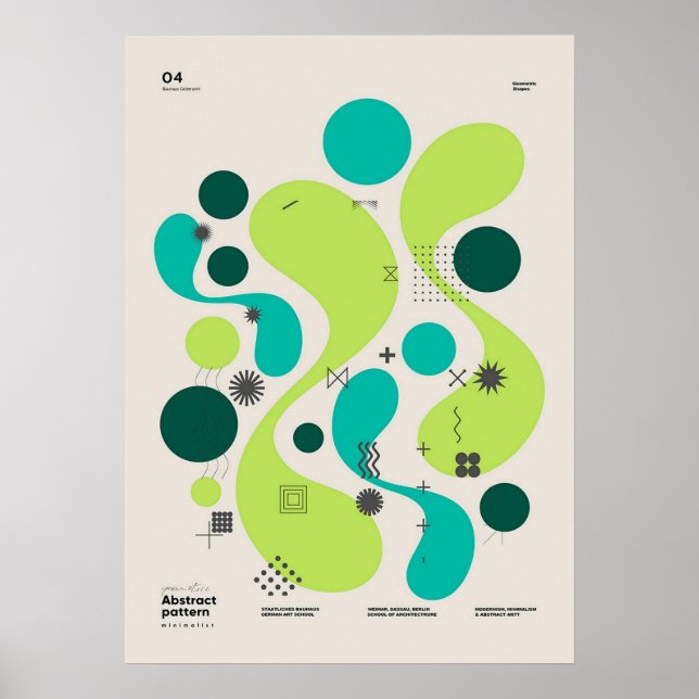 bauhaus, bauhaus design, modern design, geometric  poster (Front)