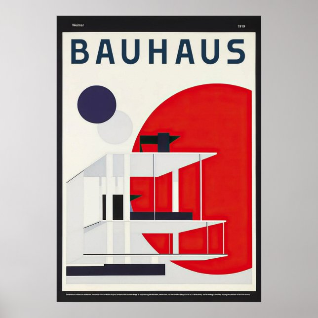 bauhaus, bauhaus design, modern design, geometric  poster (Front)