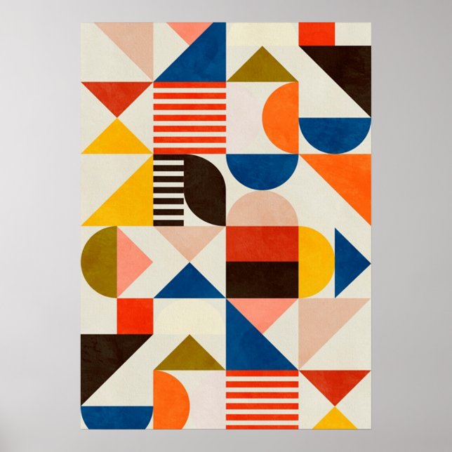 bauhaus, bauhaus design, modern design, geometric  poster (Front)