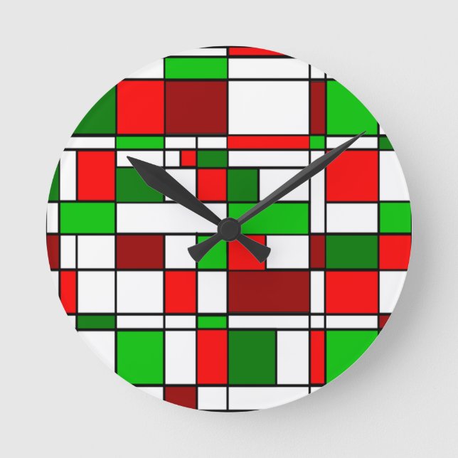 Bauhaus Christmas Round Clock (Front)