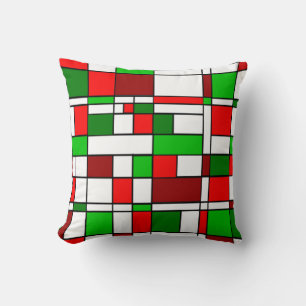 Bauhaus Christmas Throw Pillow