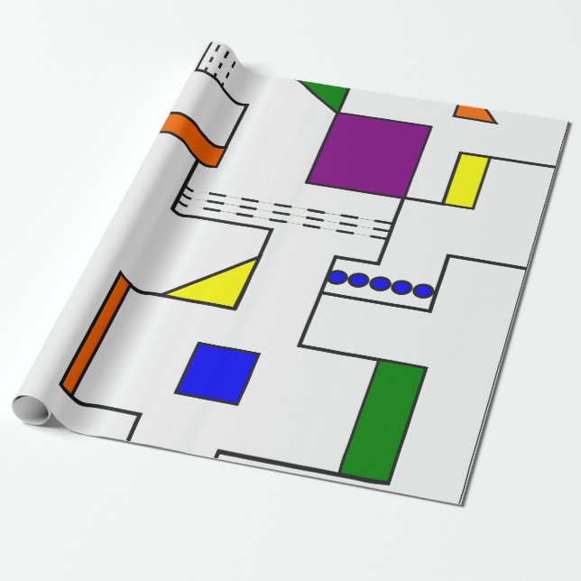 Bauhaus Circuits  Wrapping Paper (Unrolled)