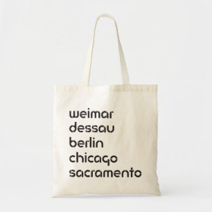 bauhaus cities + sacramento STENCIL Tote Bag