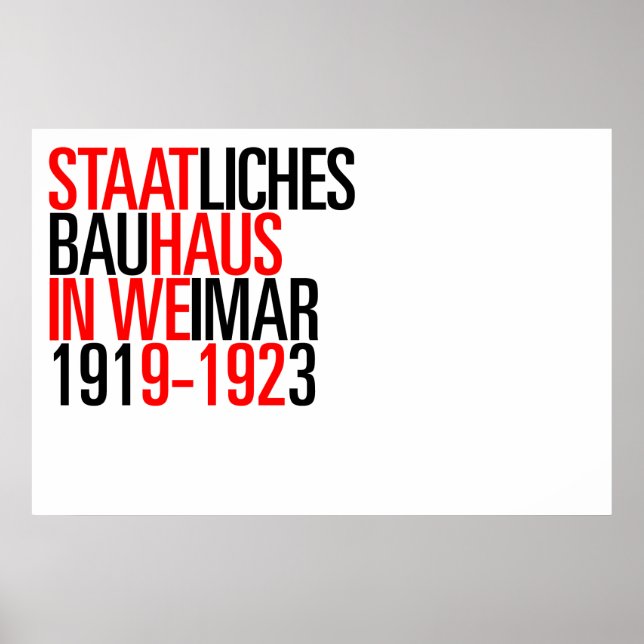 Bauhaus collection poster (Front)