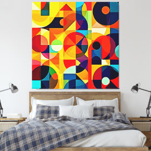 Bauhaus Colour Geometry Design Canvas Print