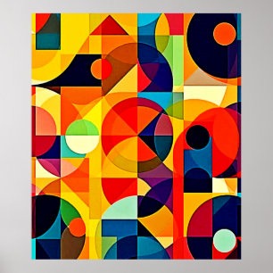 Bauhaus Colour Geometry Design Poster