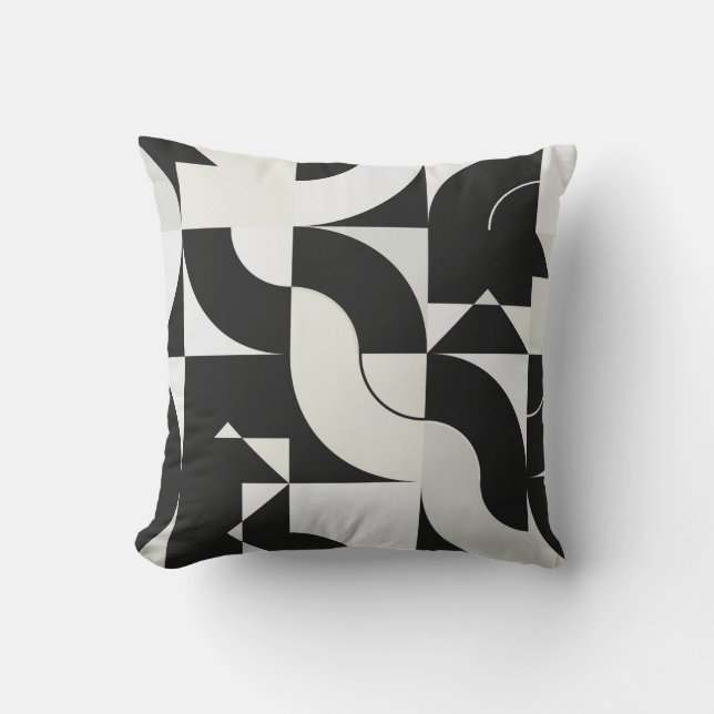 Bauhaus composition artwork made with abstract ele throw pillow (Front)
