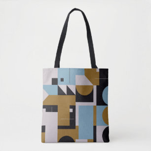 Bauhaus composition artwork made with abstract ele tote bag