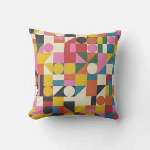 Bauhaus composition artwork made with Vintage abst Throw Pillow