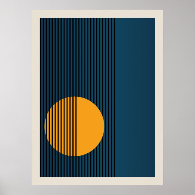 Bauhaus | Conception rétro | Poster bleu (Devant)