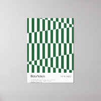 Bauhaus Dark Green Stripe Grid Art Print 1923
