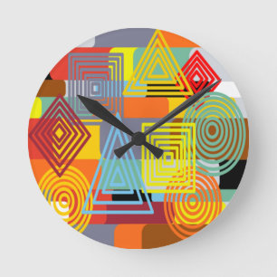 Bauhaus Design Three Round Clock