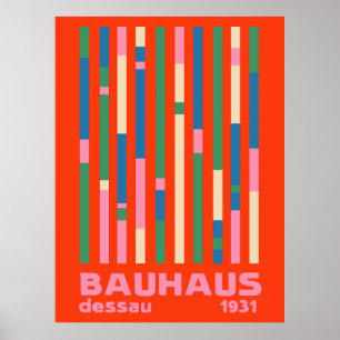Bauhaus Dessau 1931 Colorful Modernist Abstract Poster