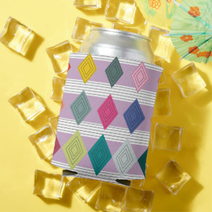 Bauhaus Diamond Quilt  Can Cooler