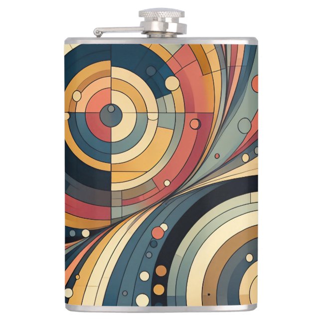Bauhaus Duality Vinyl Wrapped Flask (Front)