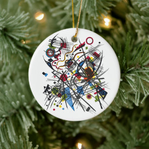 Bauhaus Elegance - Kandinsky's Masterpiece Ceramic Ornament