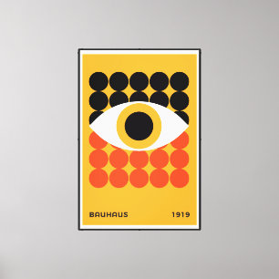 Bauhaus Eye Geometric Art Print Orange 1919
