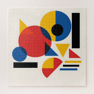 Bauhaus Geometric Abstract Composition Jigsaw Puzzle
