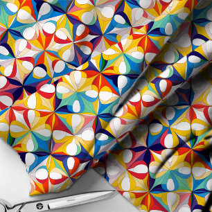 Bauhaus Geometric Abstract Pattern#3 ID1068 Fabric