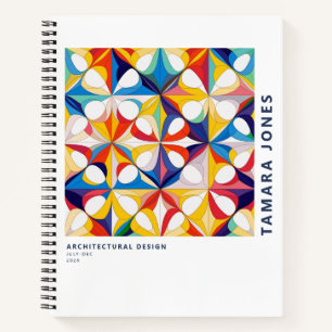 Bauhaus Geometric Abstract Pattern#3 ID1068 Notebook