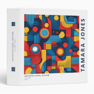 Bauhaus Geometric Abstract Pattern#4 ID1068 Binder