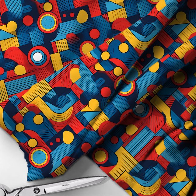 Bauhaus Geometric Abstract Pattern#4 ID1068 Fabric (Creator Uploaded)
