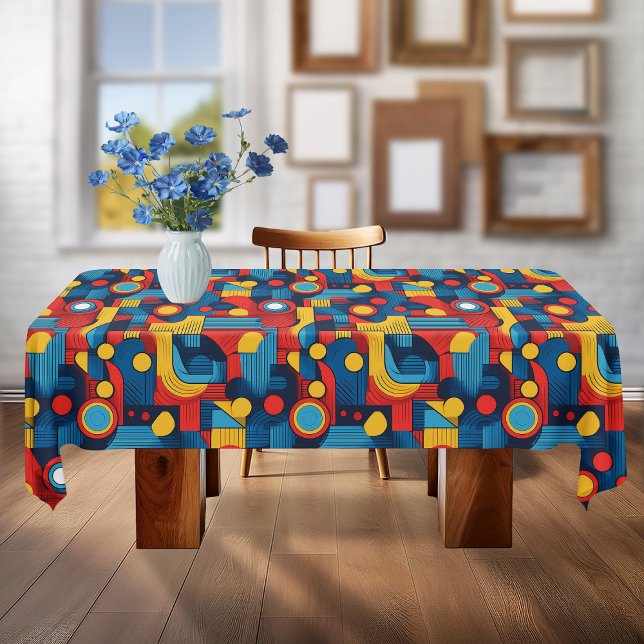 Bauhaus Geometric Abstract Pattern#4 ID1068 Tablecloth (Creator Uploaded)