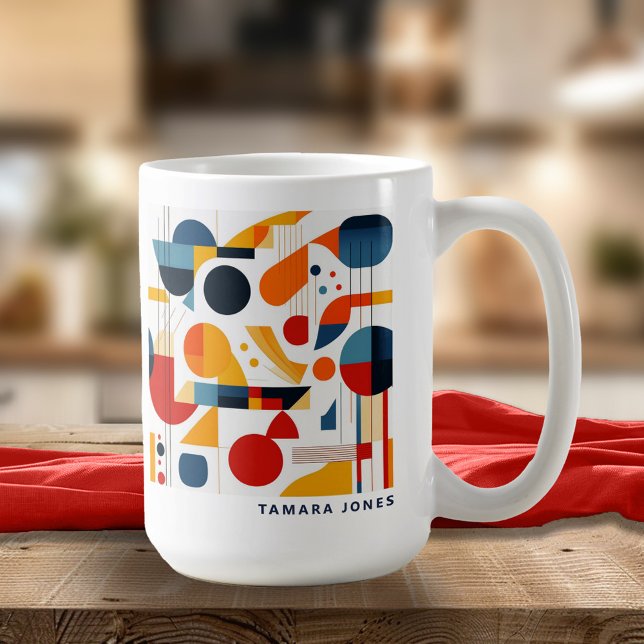 Bauhaus Geometric Abstract Pattern#6 ID1068 Coffee Mug (Creator Uploaded)